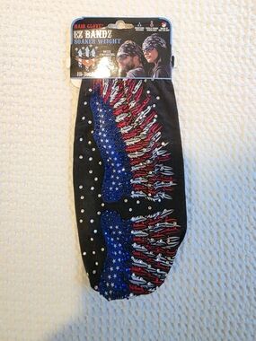 Hair Glove EZ Bandz Soaker Weight Headband - Black with Red, White & Blue